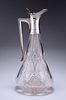 A GEORGE V SILVER-MOUNTED CUT-GLASS CLARET JUG
 by
