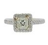 18k Gold Diamond Engagement Ring   