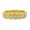 18k Gold Diamond Half  Band Ring