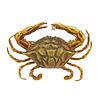 14k Gold Diamond Cancer Zodiac Crab Brooch Pin