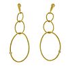 Judith Ripka 18k Gold Diamond Circle Drop Earrings