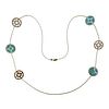 Ippolita Rock Candy Turquoise Isola 18k Gold Station Necklace