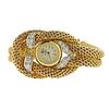 Blancpain 1960s 14k Gold Diamond Backwind Watch Bracelet