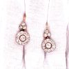 18k Gold Platinum Diamonds Rosetta Earrings