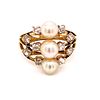 Art Nouveau Diamond Pearl Ring