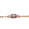 Art Deco 18k Diamonds Sapphire Bracelet 