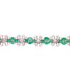 Art Deco Platinum Diamonds Emerald Bracelet  