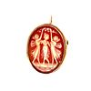 14k Carved Shell Cameo Pin/Pendant