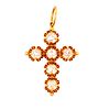 Victorian 18k Gold Diamonds Cross