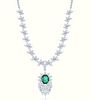 3.3ct EMERALD AND 11.56ct DIAMOND NECKLACE