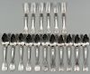 17 Pcs R & A Campbell Coin Silver Flatware