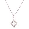 Diamond Four Leaf Clover Pendant Necklace 18k