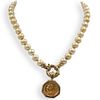 Pearl and Liberty Coin Necklace