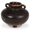 Miniature Brown Ceramic Vase
