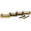 (4 Pc) Brass Chinese Incised Locks