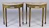 Adam Style Marble, Wedgwood Console Tables