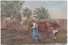 Early Original American Folk Art Painting c. 1800s