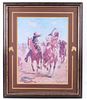 "The Duel" Charles Schreyvogel Framed Lithograph
