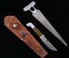 Knapp Hunting Knife & Saw w/ Leather Sheath
