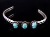 Navajo Sterling Silver Number 8 Turquoise Bracelet