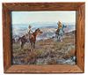 Charlie Russell 'Toll Collectors' Framed Print