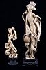 Early 1900's Chinese Figural Resin Statues