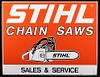 Stihl Chain Saws Metal Advertising Sign