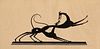 W. Hunt Diederich Paper Silhouette, 2 Greyhounds