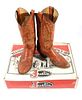 Justin Peanut Brittle Leather Boots
