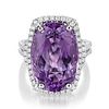 Large Amethyst and Diamond Ring
