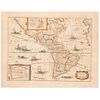 Hondio, Henrico. America Noviter Delineata. Amsterdam, 1631. Colored, engraved map, 14.7 x 19.6" (37.5 x 50 cm)