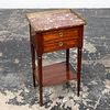 EARLY 20TH C., FRENCH MARBLE TOP SIDE TABLE