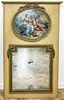 19TH C. FRENCH TRUMEAU MIRROR WITH FIGURAL SCENE