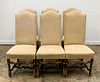 SET, 6 FRENCH PROVINCIAL STYLE UPHOLSTERED CHAIRS