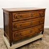 18TH C., FRENCH LOUIS XIV WALNUT 3 DRAWER COMMODE