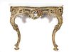 19TH C. MARBLE TOP ROCOCO CONSOLE TABLE