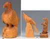 3 Carvings attr. Clarence Stringfield
