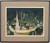 GRANT WOOD, “MIDNIGHT RIDE OF PAUL REVERE”, SIGNED