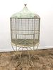 LARGE VICTORIAN STYLE WROUGHT IRON BIRD CAGE