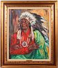 Marco Antonio Gomez Native American Portrait Oil