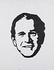"George W. Bush" Black & White Acrylic on Canvas