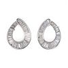 Gorgeous 9ct Baguette Diamond Platinum Earrings