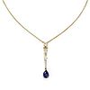 Mikimoto 5.50ct Diamond & Sapphire 18k Necklace