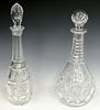 2 CUT CRYSTAL DECANTERS AND STOPPERS REXFORD VSL