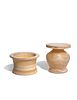 An Egyptian Alabaster Jar and a Lidded Kohl Pot