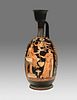 An Apulian Red-Figured Squat Lekythos
Height 13 inches.