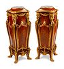 A Pair of Louis XV Style Gilt-Bronze-Mounted Marquetry Pedestals
Height 51 x width 19 x depth 19 inches.