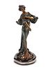 A Patinated Bronze Figure: Flora
Height 30 x width 11 1/2 x depth 12 inches.