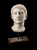 A Marble Roman Bust
Height 19 x width 10 x depth 10 1/2 inches.
