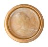 An Italian Carved Onyx Portrait Plaque in a Sienna Marble Frame
Diameter 17 inches.